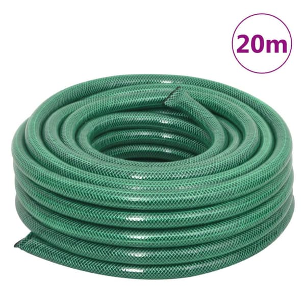 Trädgårdsslang med kopplingar grön 0,75" 20 m PVC