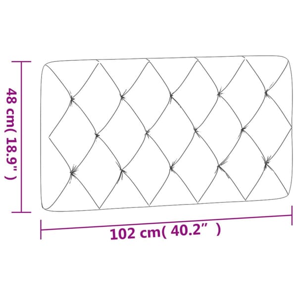 Huvudgavelkudde ljusgrå 100 cm sammet