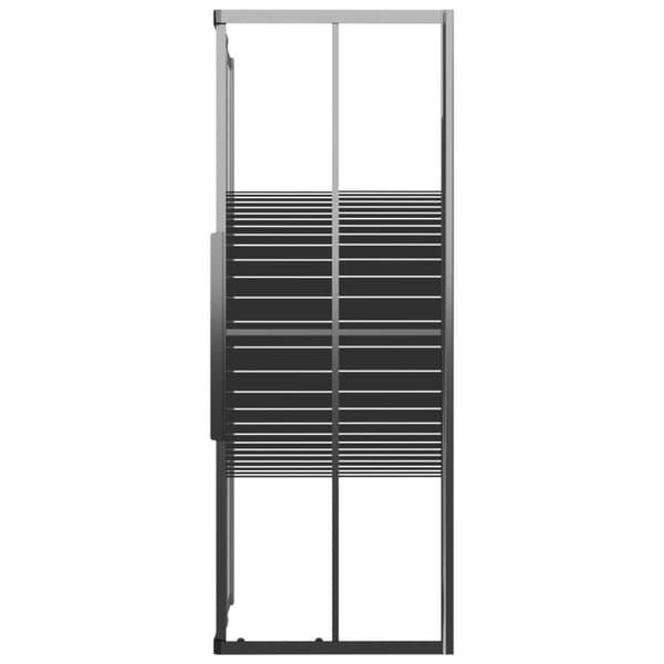 Duschkabin ränder ESG 90x70x180 cm svart