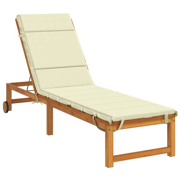 Solstol Kudde GEMERT 100% Polyester Gräddvit 200 x 60 x 3 cm