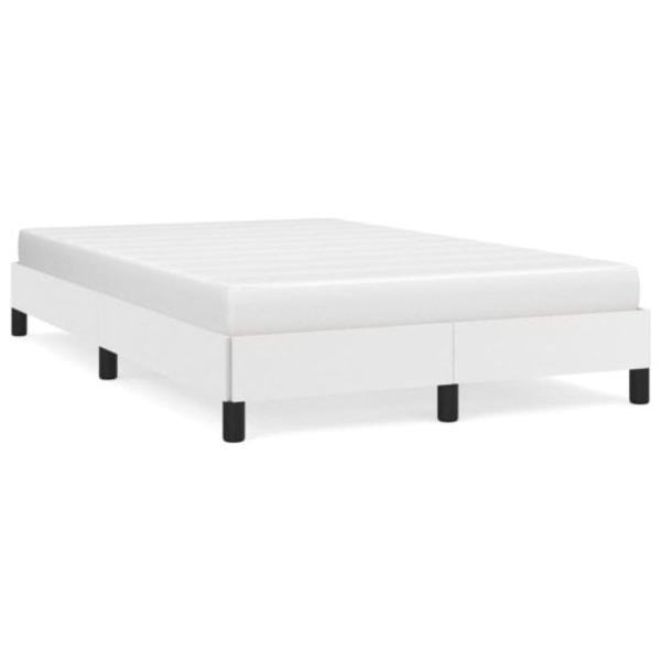 sängram utan madrass vit 120x190 cm konstläder