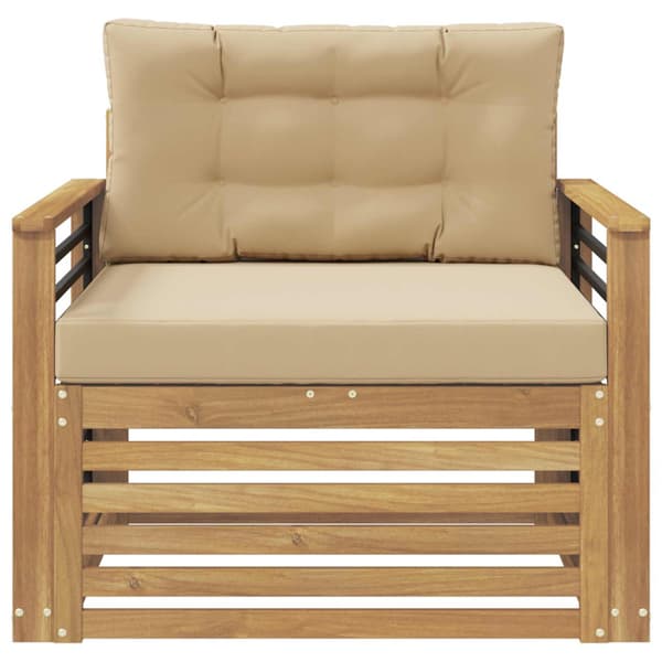 Utomhussoffa Polyester Vit och beige