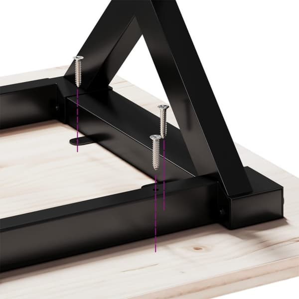 Bordsben för soffbord X-ram 80x40x43 cm stål