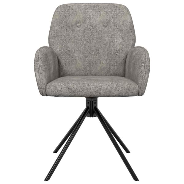 Svängande Matstolar 2 pcs Faux Mockaläder Ljusgrå