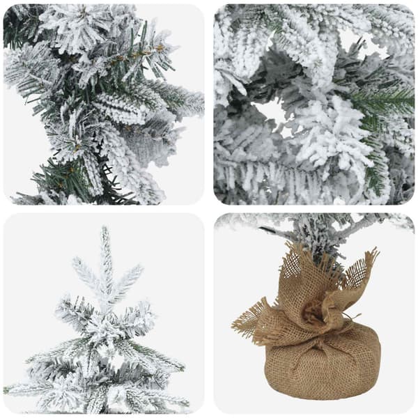 Mini julgran 45 cm PVC och PE Grön och Vit