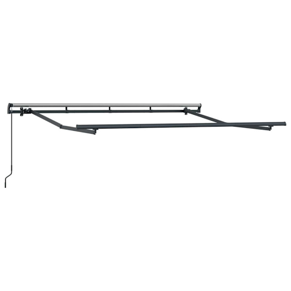 Utfällbar markis Sand 450 × 350 cm Polyester och Stål