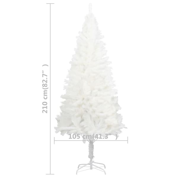 Plastgran verklighetstrogna barr vit 210 cm