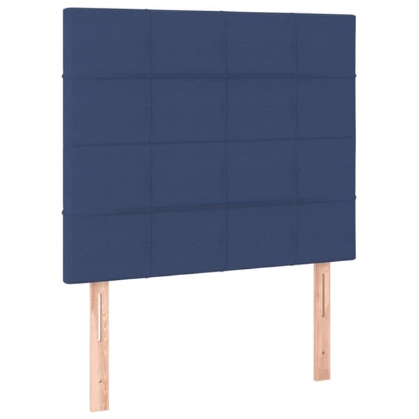 Ramsäng med madrass blå 80x200 cm tyg