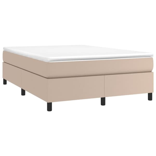 Boxspring-sängram cappuccino 140x200 cm konstläder