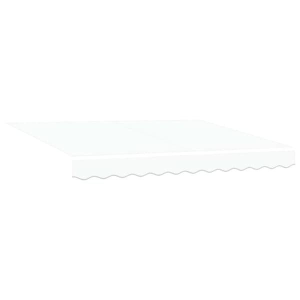 Utfällbar markis Vit 350 x 250 cm Polyester och metall