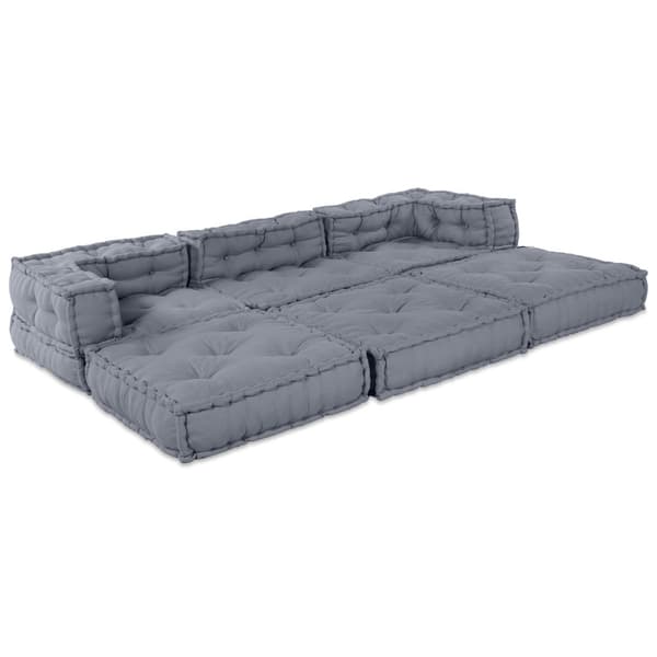 Modulsofa enhet 3 pcs Grå Tyg