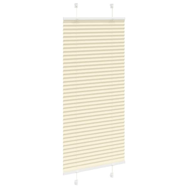 Plisserad persienn cremefärgad 65x100cm tyg bredd 64,4cm