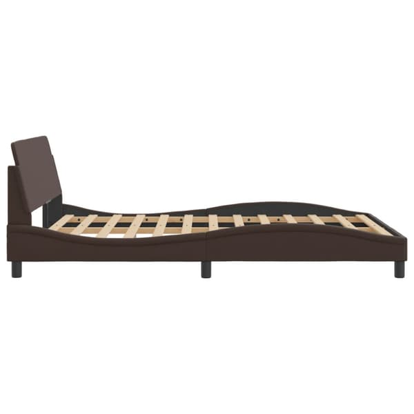 Bed Frame "Dover" Brown 120x200 cm Faux Leather
