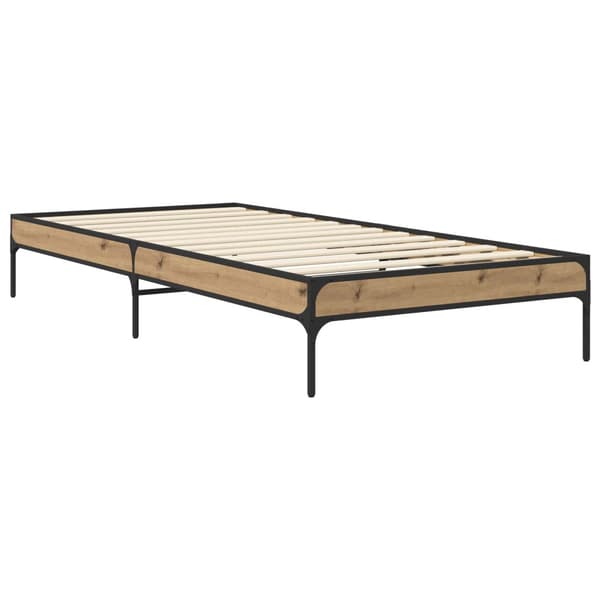 Sängram Artisan-ek 80 x 200 cm Konstruerat trä