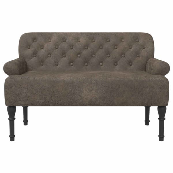 Loveseat med knapprapport Mörkgrå 120 x 65 x 78 cm
