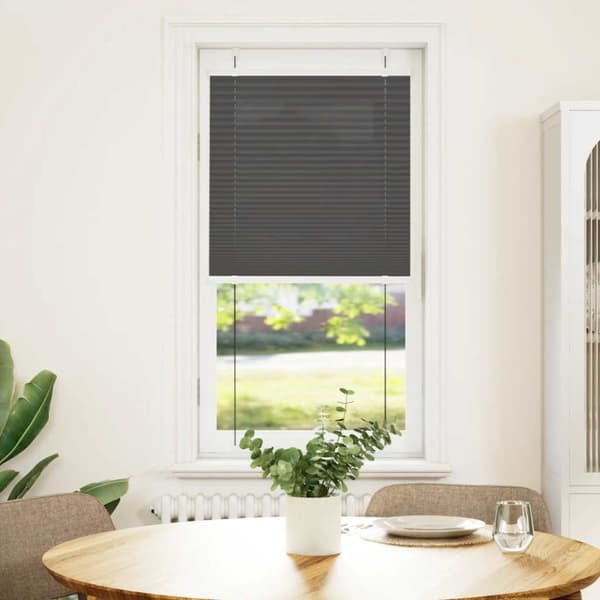 Plisserad persienn svart 60x100cm tyg bredd 59,4cm polyester