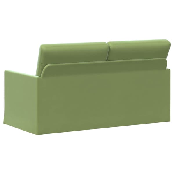 Soffa för 2 personer Ljusgrön 150 x 81 x 82 cm Sammet (V)