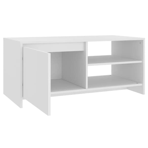 Soffbord vit 102x50x45 cm konstruerat trä