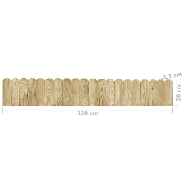 Rabattkant 2 st 120 cm impregnerad furu