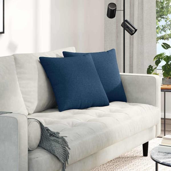 Sofakuddar 2 pcs Blå 45 x 45 cm tyg