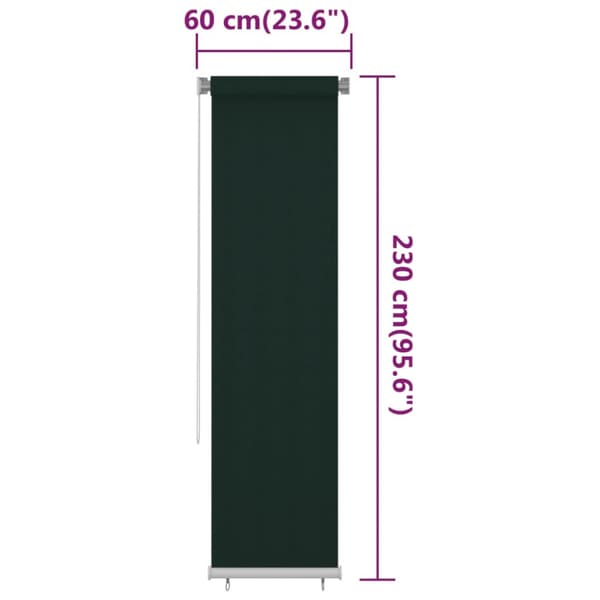 Rullgardin utomhus 60x230 cm mörkgrå HDPE