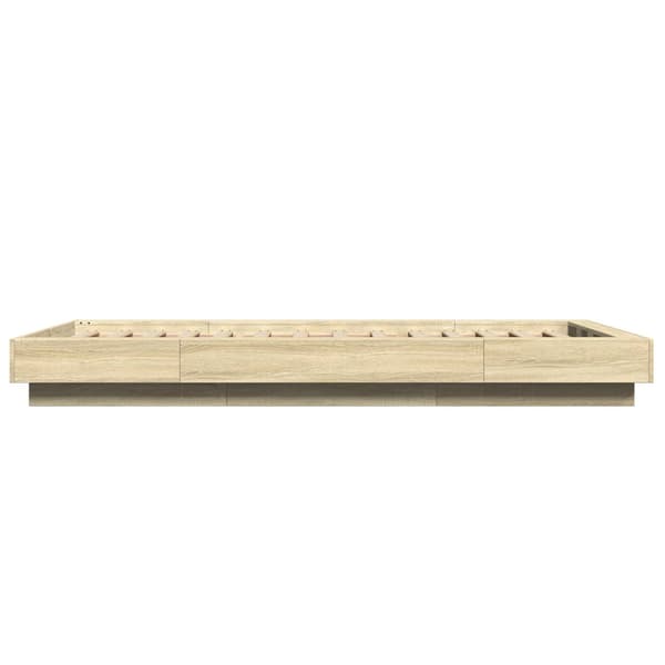 Golvsängsram Sonoma-ek 80 x 210 cm Konstruerat trä