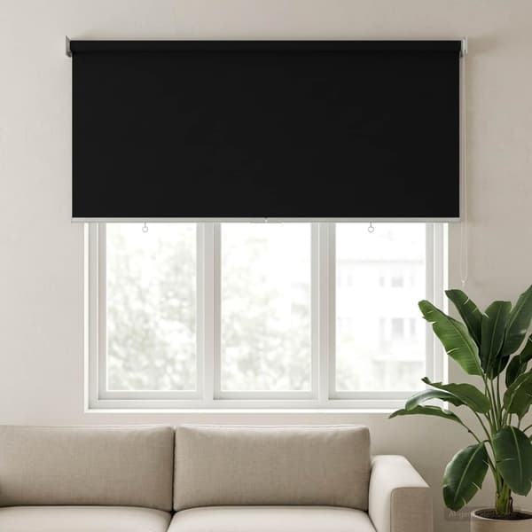 Rullgardin UV-skydd Svart 140 x 140 cm Polyester