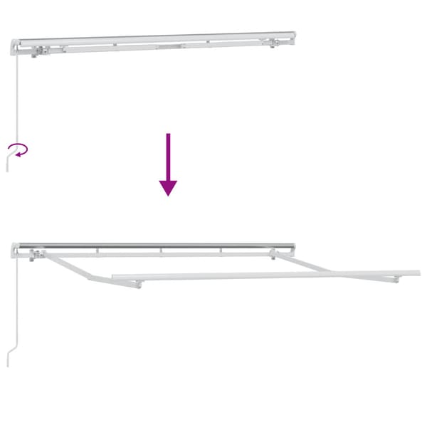 Markisram Vit 3 x 2 m Metall