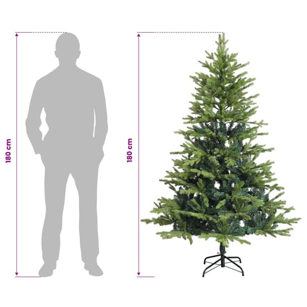 Plast Hingad Julgran 180 cm 300 LED-lampor Varmvit
