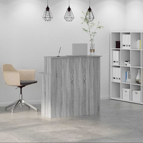 Receptionsdisk grå sonoma 100x50x103,5 cm konstruerat trä
