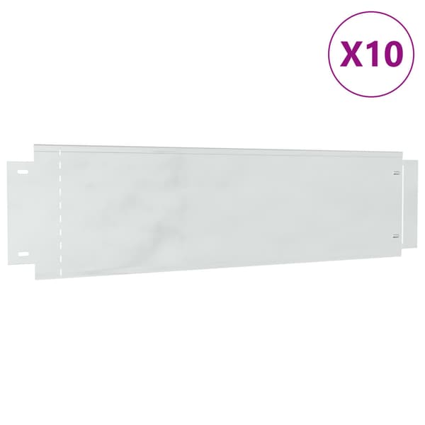 Gräskanter 10 pcs Silver 100 x 25 x 0,07 cm Galvaniserat Stål