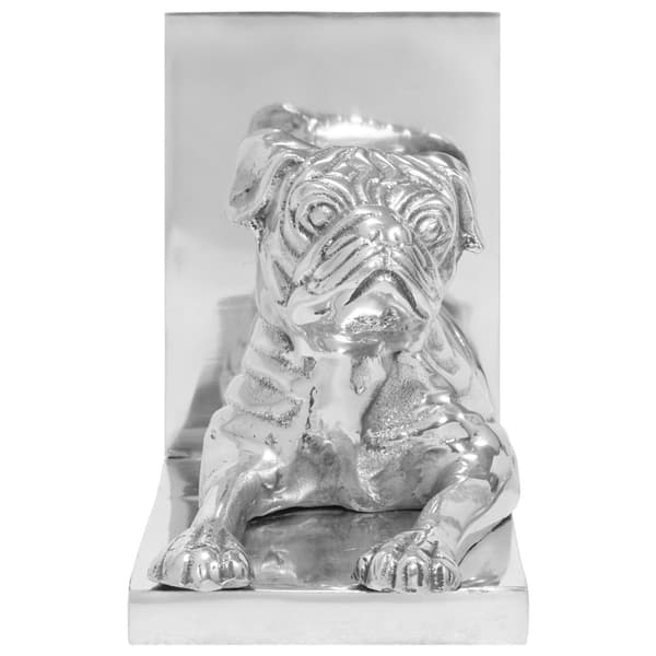 Bokstöd 2 pcs Silver 12 x 15 x 18 cm Aluminium