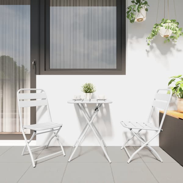 Bistroset 3 pcs Vit Stål