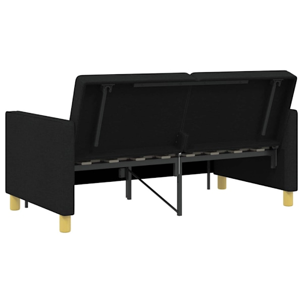 Pull Out Sofa Bed Svart Tyg
