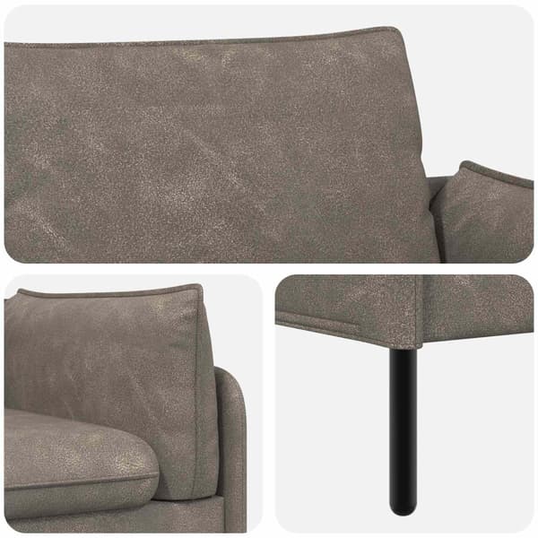 2-sits soffa Grå 188 x 81 x 89 cm Konstläder