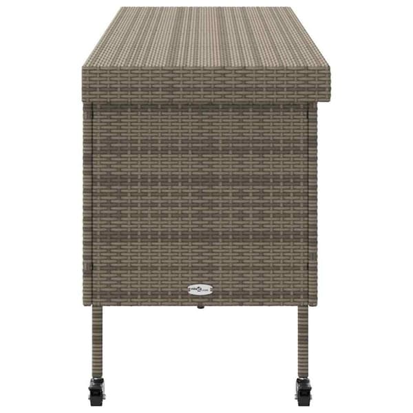 Dynbox på hjul grå 160x55x75 cm konstrottning