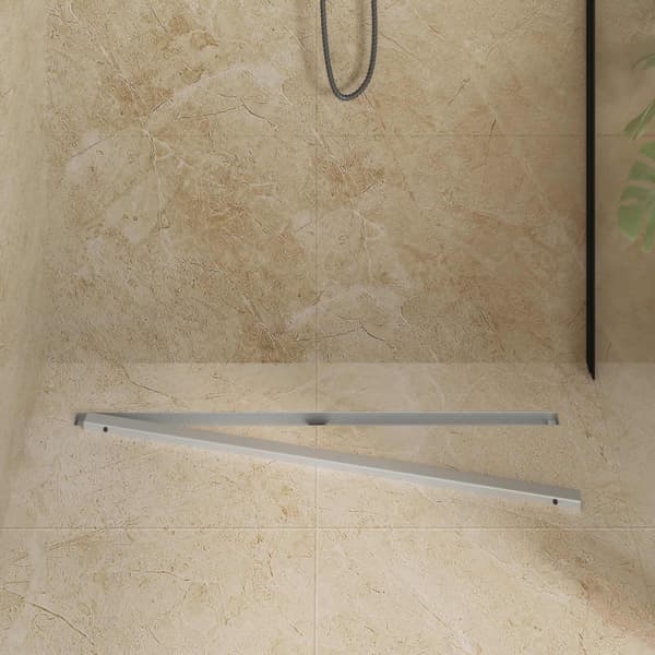 360° Duschavlopp med smal modell Silver 90 cm