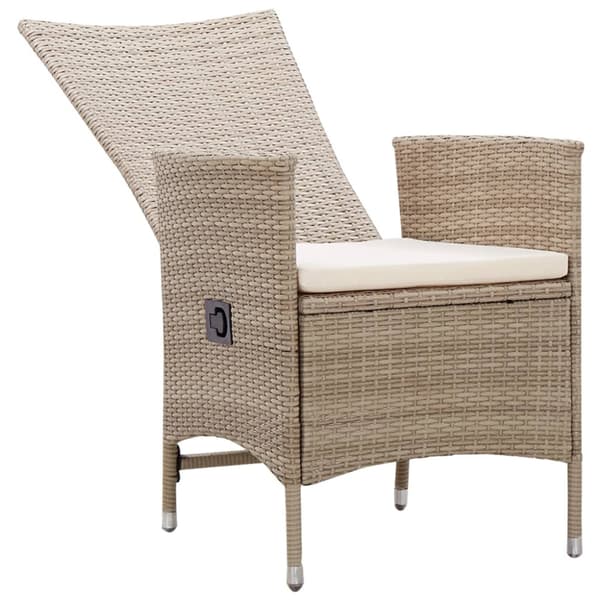 Matgrupp för trädgården 3 delar beige