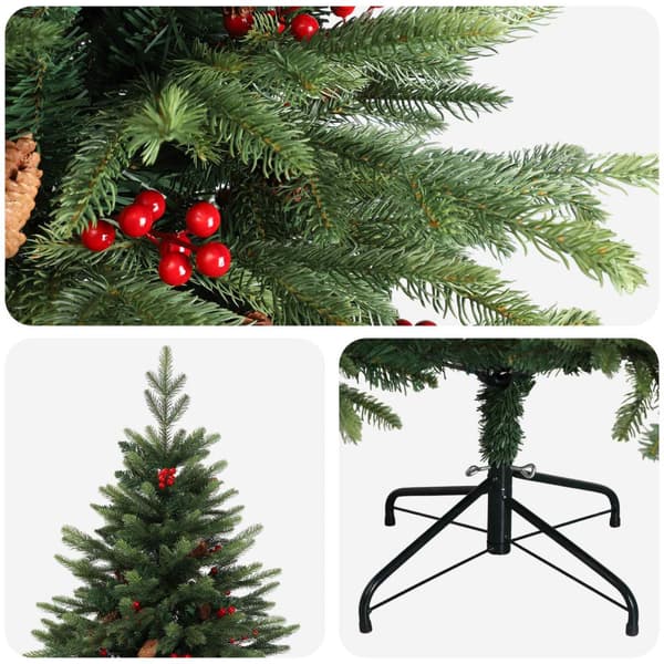 Plast Hingad Julgran 150 cm PVC och metall Grön