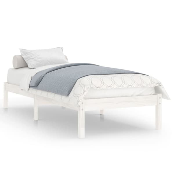 Sängram vit massiv furu 100x200 cm