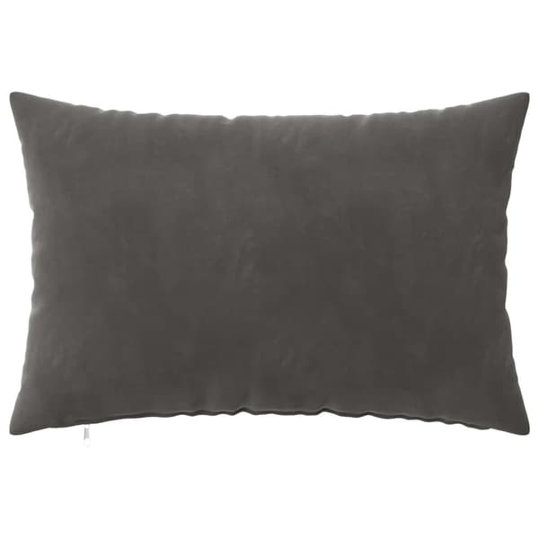Kuddöverdrag 6 st HEERLEN Mörkgrå 50 x 75 cm Sammet