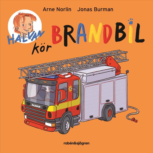 Halvan kör brandbil (bok, board book)