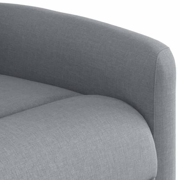 Elektrisk reclinerfåtölj ljusgrå tyg