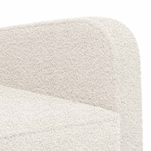Fåtölj Gräddvit Konstgjord lammulls-fleece