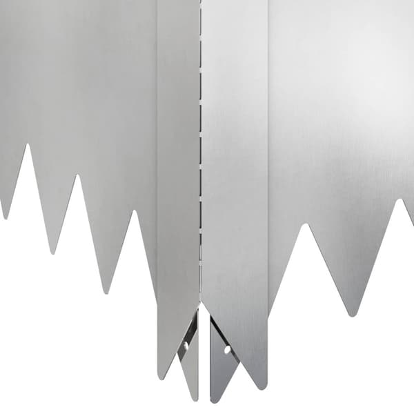 Kant för gräsmatta 4 st 100 x 100 x 35 cm Stål Silver