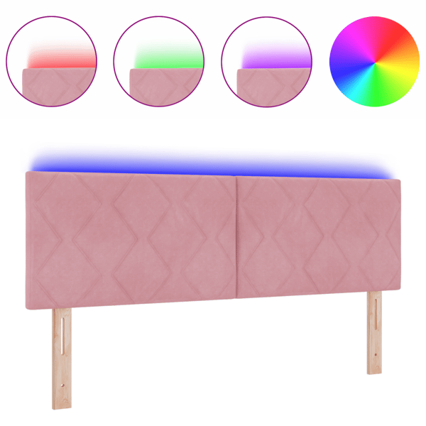 LED huvuddyna Rosa 160 cm Sammet