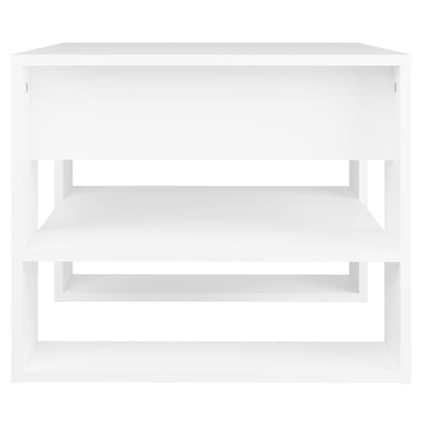 Soffbord vit 55,5x55x45 cm konstruerat trä
