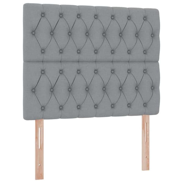 Förvaringssäng med madrass Ljusgrå 120 x 200 cm Polyester