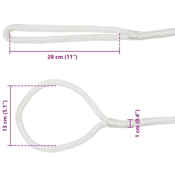 Båtsnöre 15 m 1 Vit Polyester