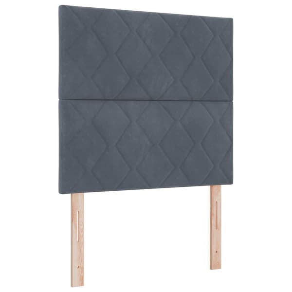 Ottoman säng med madrass Mörkgrå 120 x 190 cm Sammet